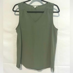 Maurices Top Medium Olive Green V-Neck Blouse